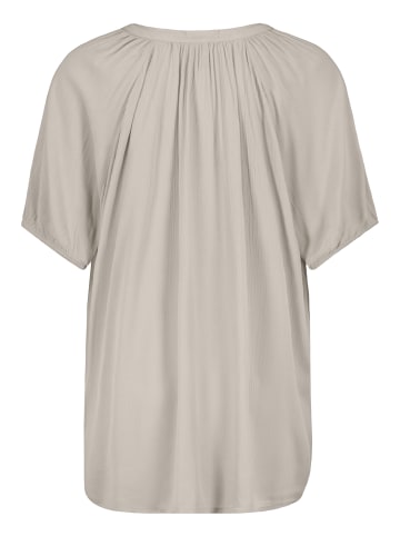 Eight2Nine Leichte Bluse mit V-Ausschnitt und Raffung Detail in Beige