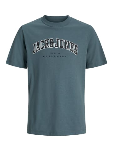 JACK & JONES Junior T-Shirt JJECALEB VARSITY TEE O-NECK JNR in stormy weather
