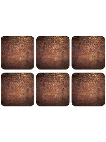 OnlyWow Glasuntersetzer 6er-Set Verrostetes