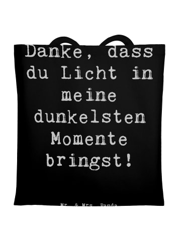 Mr. & Mrs. Panda Shopper Spruch Herztherapeut Licht mit Spruch in Schwarz