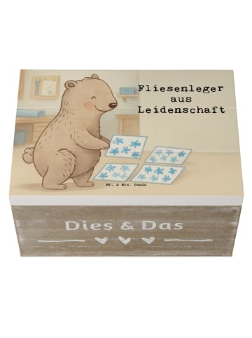 Mr. & Mrs. Panda Aufbewahrungsbox Fliesenleger Leidenschaft Desi... in Weiß