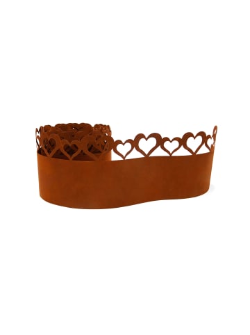 UNUS Rasenkante Rost Blumen 21x500 cm in Braun