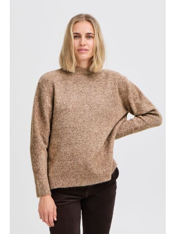 PULZ Jeans Strickpullover PZASTRA Turtleneck Pullover 50208353 schicker Pullover in Braun