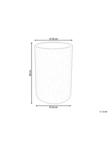 Beliani Outdoor Blumentopf EANTIO in Braun - (W) 25 x (H) 38 x (L) 25 cm