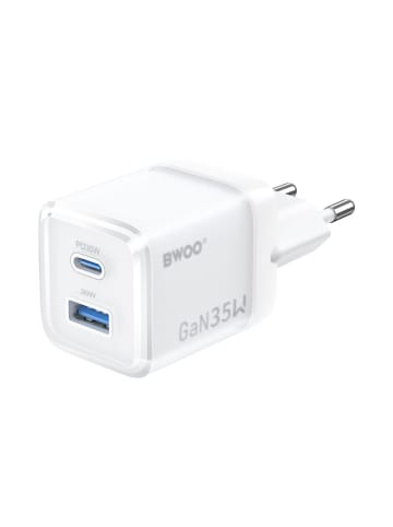 Wisam BWOO GaN-Wandladegerät CDA222 PD 35W 1 x USB 1 x USB-C, weiß