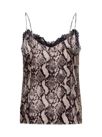 NÜMPH Blusentop Nuvictoria in beige schwarz