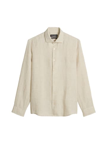 Marc O'Polo Haifischkragen-Hemd shaped in Medium Beige