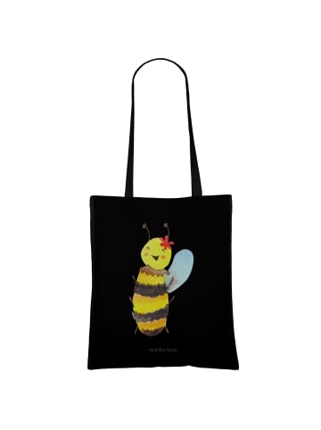 Mr. & Mrs. Panda Shopping Bag Biene Happy ohne Spruch in Schwarz