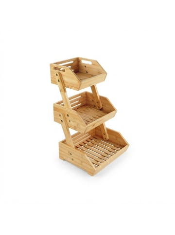 relaxdays Obst Etagere in Natur - (B)30 x (H)49 x (T)25 cm