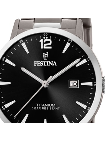 Festina Analog-Armbanduhr Festina Klassik silber groß (ca. 40mm)