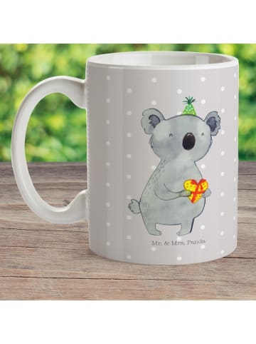 Mr. & Mrs. Panda Kaffeebecher Koala Geschenk ohne Spruch in Grau Pastell