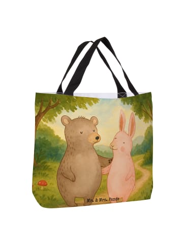 Mr. & Mrs. Panda Schultasche Bär und Hase Umarmen Design ohne Sp... in Weiß