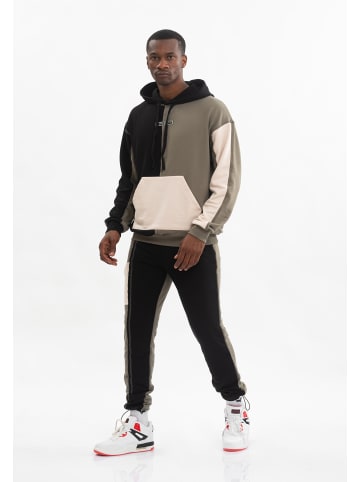 Tom Barron Sportanzug Colorblock Sporty Hoodie Set in GREEN