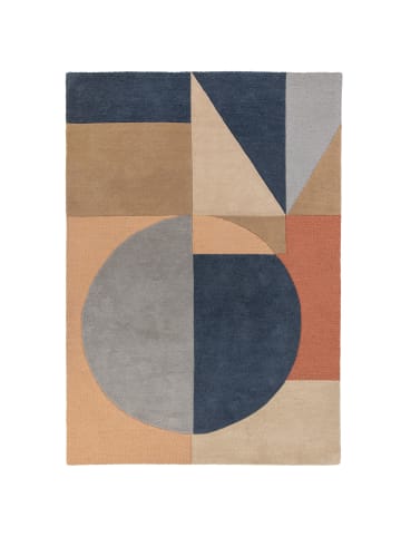 KADIMA DESIGN Teppich Wolle Geometrisch Strapazierfähig in Multicolor-Pastell