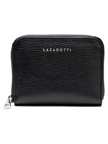 Lazarotti Milano Leather Geldbörse Leder 13,5 cm in black