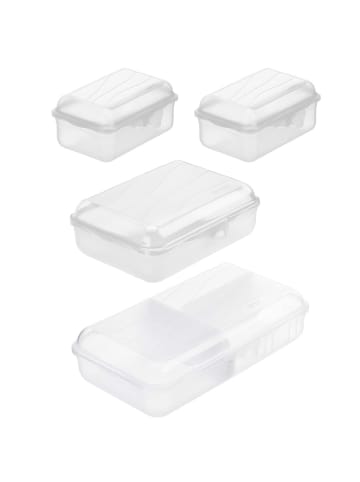 Rotho Fun Vesperdosen-Set 4tlg. 2 x 0.4l, 1.25l, 1.7l in Transparent