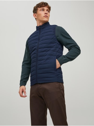 Jack & Jones Stepp Weste Übergangs Jacke Blouson ohne Ärmel JJERECYCLE in Blau