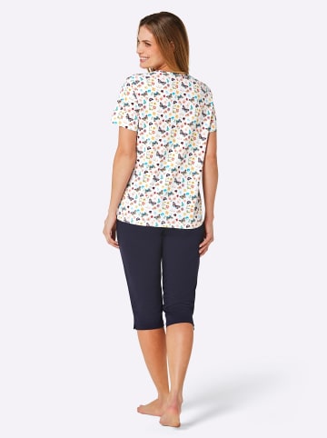 WITT WEIDEN Capri-Anzüge in weiß-bedruckt + papaya