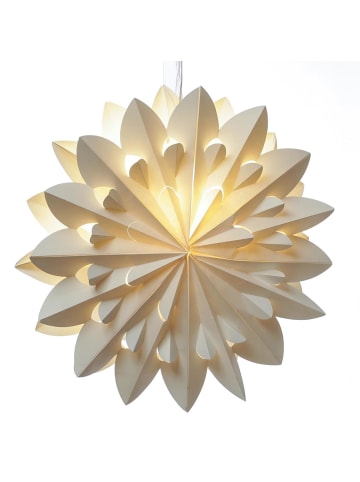MARELIDA LED Papierstern Weihnachtsstern beleuchtet D: 60cm in weiß