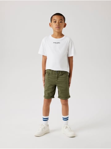 name it Jeans Shorts Kurze Chino Denim Hose in Grün
