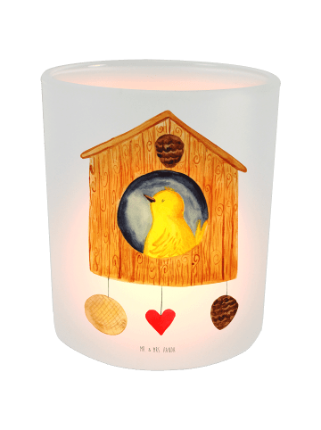 Mr. & Mrs. Panda Kerze Vogel Haus ohne Spruch in Transparent