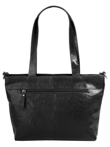 SPIKES & SPARROW Shopper echt Leder in schwarz