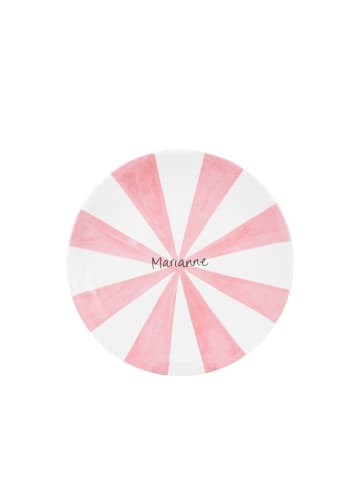 Blond Amsterdam Kuchenteller Rosa Streifen in Rosa - 18cm