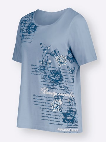 Sieh an! Shirt in bleu-bedruckt