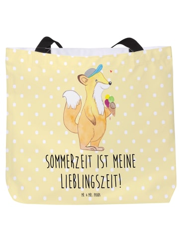 Mr. & Mrs. Panda Shopper Sommer Freude mit Spruch in Gelb Pastell