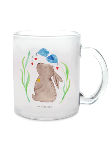 Mr. & Mrs. Panda Große Teetasse Hase Blume ohne Spruch in Transparent