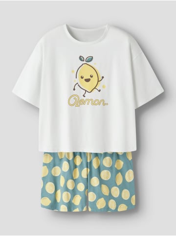 name it Schlafanzug Pyjama Shorty NKFNIGHTSET in mineral blue