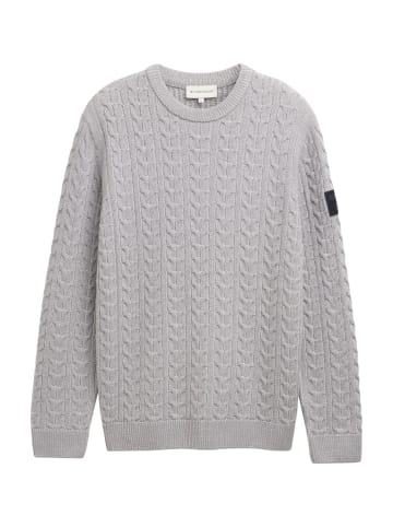 Tom Tailor Pullover in hellgrau-meliert
