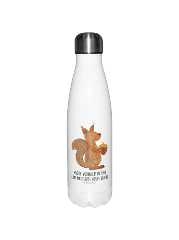 Mr. & Mrs. Panda Thermosflasche Eichhörnchen Weihnachtszeit mit ... in Weiß