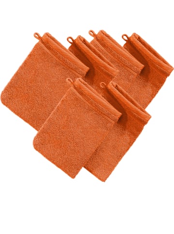 Erwin Müller Frottier Waschhandschuh 6er-Pack Heidelberg in orange