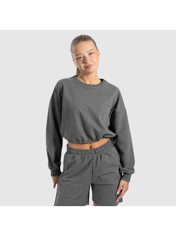 SMILODOX Crop Sweatshirt Triana in Anthrazit