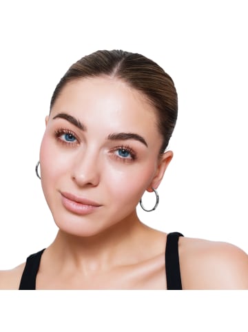 Steel_Art Creolen Damen Naomi silberfarben in silberfarben poliert