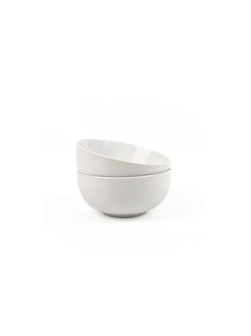 Michelino 2er-Set Müslischalen aus hochwertigem Steingut - Ø 15 cm, robust in Weiß