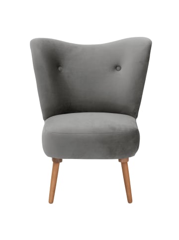 58 aufm Kessel COCKTAILSESSEL Kayra Samtvelours grau