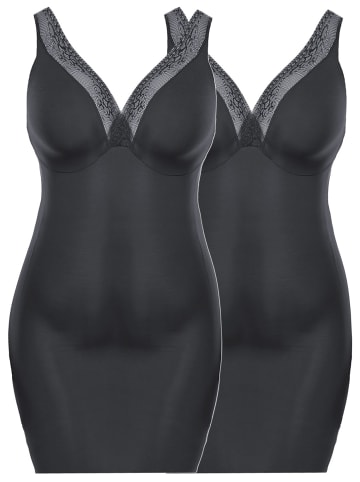 SUSA 2er Pack Shaping Kleid Bodyforming in Schwarz Schwarz
