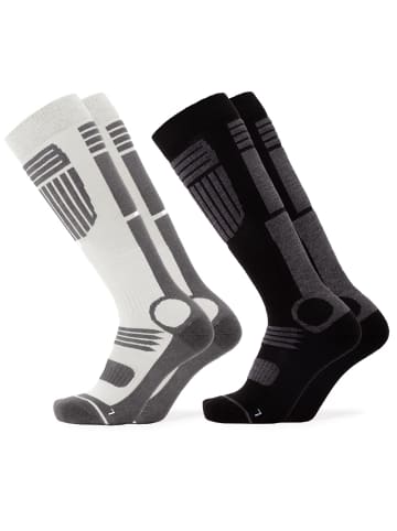 Occulto 2er Pack Skisocken Felix Blk-Wht 39-42