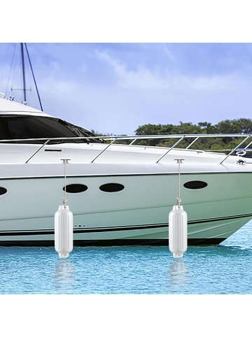 COSTWAY 4er Set Bootsfender 68,5x21,5cm in Weiß