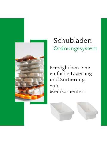 Novaliv Novaliv Medikamenten Organizer groß Hausapotheke - 25 x 16 cm WEISS mi in Weiß