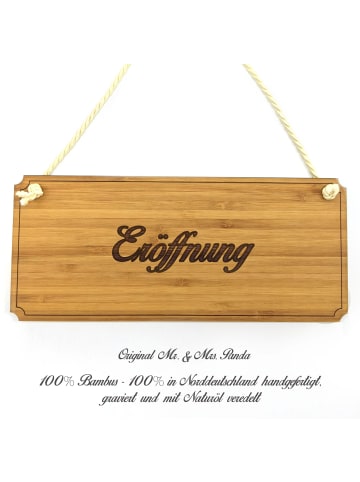 Mr. & Mrs. Panda Schild aus Holz Eröffnung mit Spruch in Keine Angabe