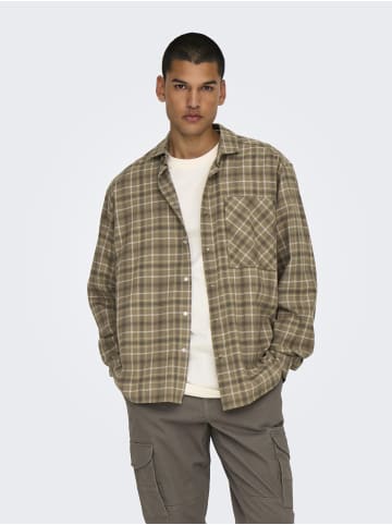 ONLY & SONS Flanellhemd in Caribou