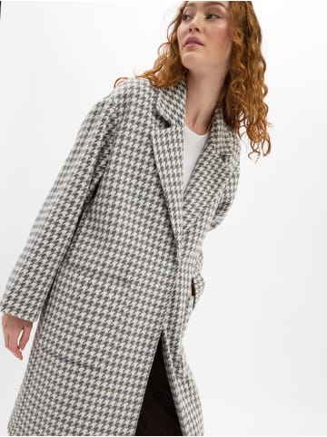 Marie Lund Mantel Hella in anthrazit ecru - 0001