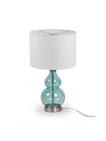 Tischlampe in Weiß/ Blau - (H)44 x ø 26 cm