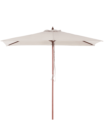 Beliani Marktschirm FLAMENCO in Beige/Dunkler Holzfarbton