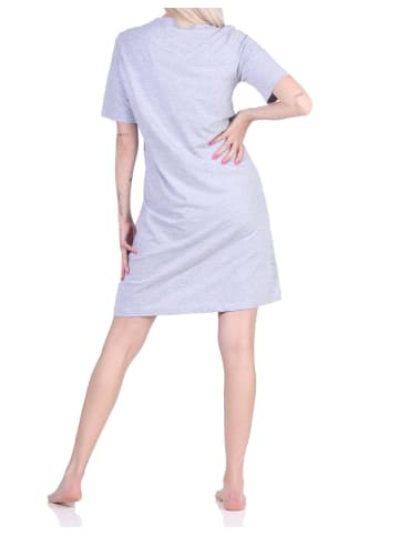 NORMANN kurzarm Nachthemd Schmetterling - 73189 in Grau