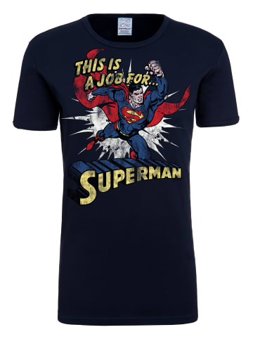 Logoshirt T-Shirt Superman in dunkelblau