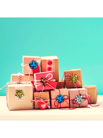 relaxdays 1000x Geschenkschleifen in Blau